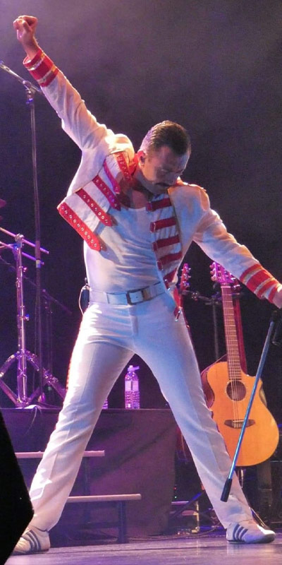 Ian as Freddie Mercury tribute Midlands