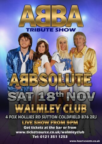 11 Nov - Walmley Club - Abba tribute